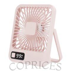 Q3 Desk Fan Portable Personal Fan Digital DIsplay- Pink