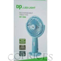 Dp Led Light Rechargeable Table/Hand Fan