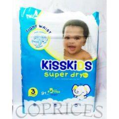 Kisskids Baby Diaper - Size 3, (4-9)kg 91pcs
