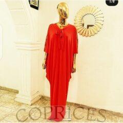 Ninoz Luxury Abaya Maxi Dress With Sequins - Red
