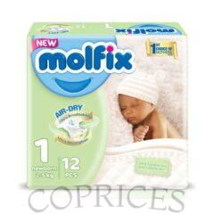 Molfix ComfortFix Newborn Diapers, Size 1 X 2(Total 24)