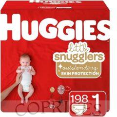 Huggies Little Snugglers Baby Diapers, Size 1 (198 Count)