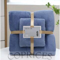 Big And Small 2-in-1 Absorbent Towel-- Dark Blue