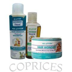 El Glittas Hair Wonder Oil,Cream And Shampoo Combo -3Pack