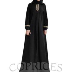 Women Plus Size Print Abaya Jilbab Muslim Maxi Dress Casual Kaftan Long Dress Indian Islamic женское платье Fashion Muslim Sets-BK