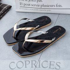 Soft Women Quality Casual Rubber Flip Flop Jelly Slippers - Black