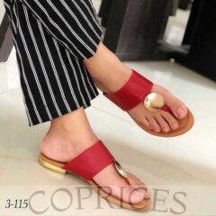 Ladies Casual Slippers-Red