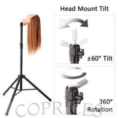 Adjustable Wig, Mannequin, Hairdressing Display Tripod Stand