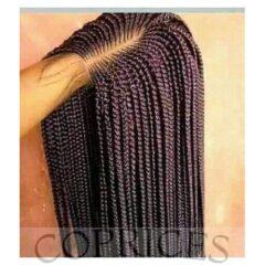 Center Braided Ghana Weaving Wig With Closure