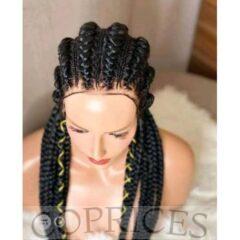 Big And Small Straight Ghana Weaving All Back Braided Wig