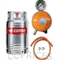 Cepsa 12.5kg Gas Cylinder With Hose & Level Indicating Regulator