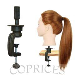 Plastic Mannequin Head With Hair + Clamp For Hair Practice