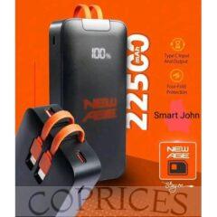 New Age 22500mAhh quality Power Bank With In-built Cables (22.5W quick charge)