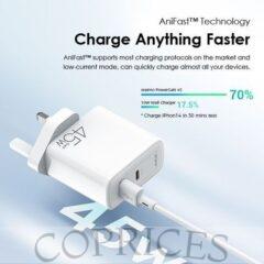 Oraimo PowerGaN 45W Phone And Laptop Fast Charger +Free Cable